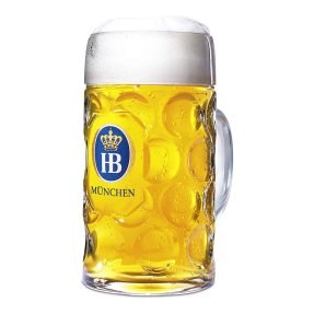 Svenska ölglas med bryggeriernas logotyp